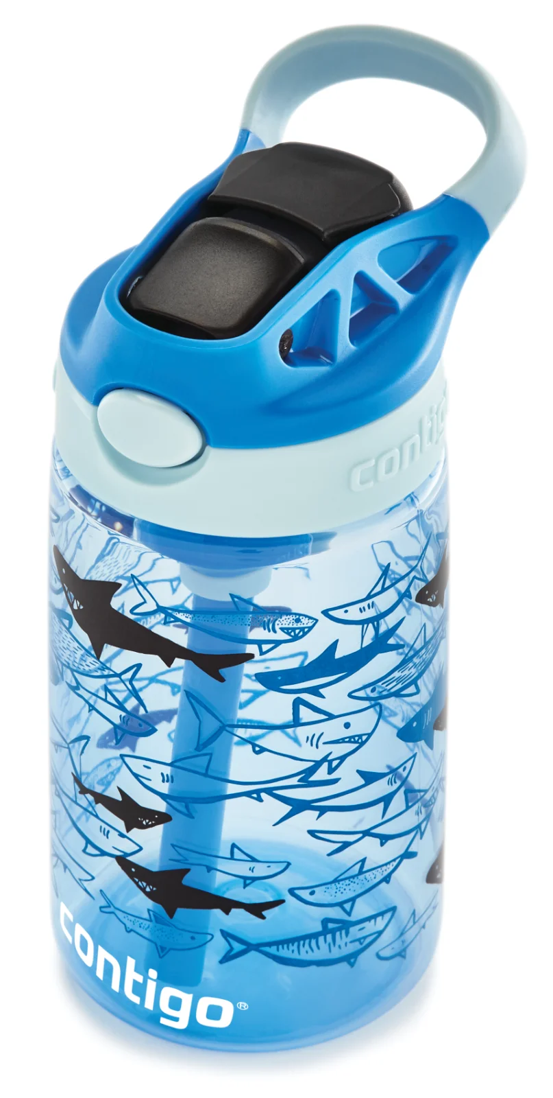 Contigo Easy Clean Autospout Trinkhalmflasche Kinder – Sharks – 420 ml